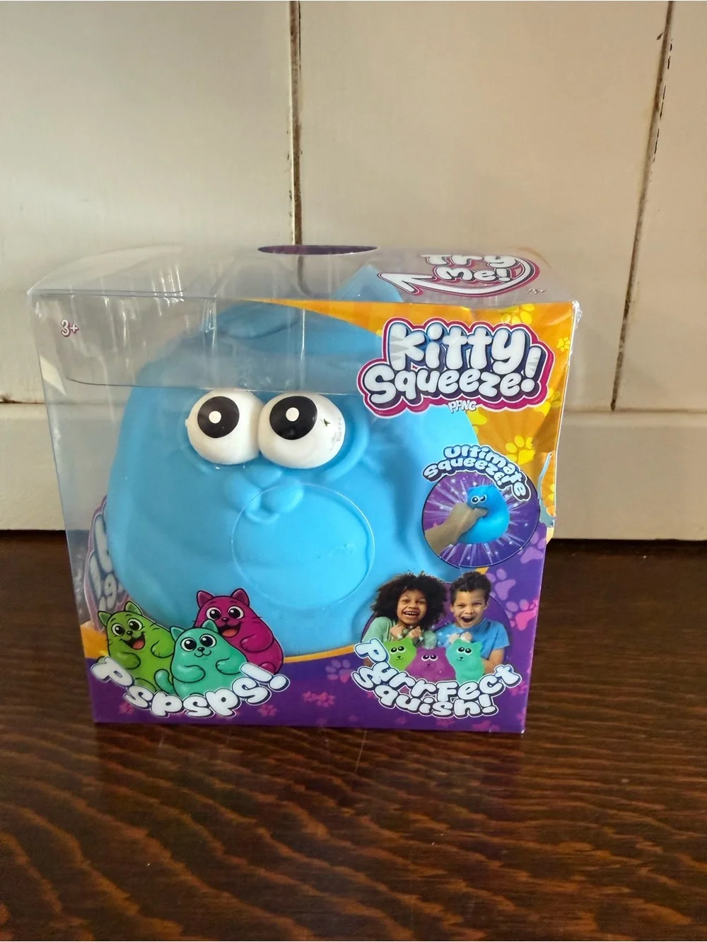 Squeeze Kitty Squeeze Plush Toy - Blue